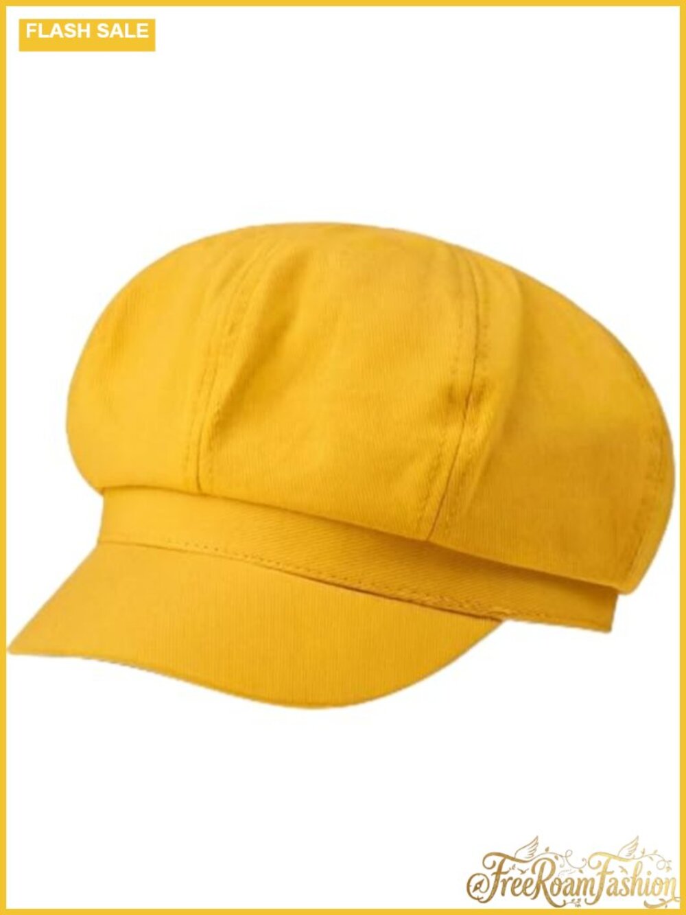 Soft Cotton Linen 8 Panel Newsboy Cap Visor Beret Cabbie Hat for Women